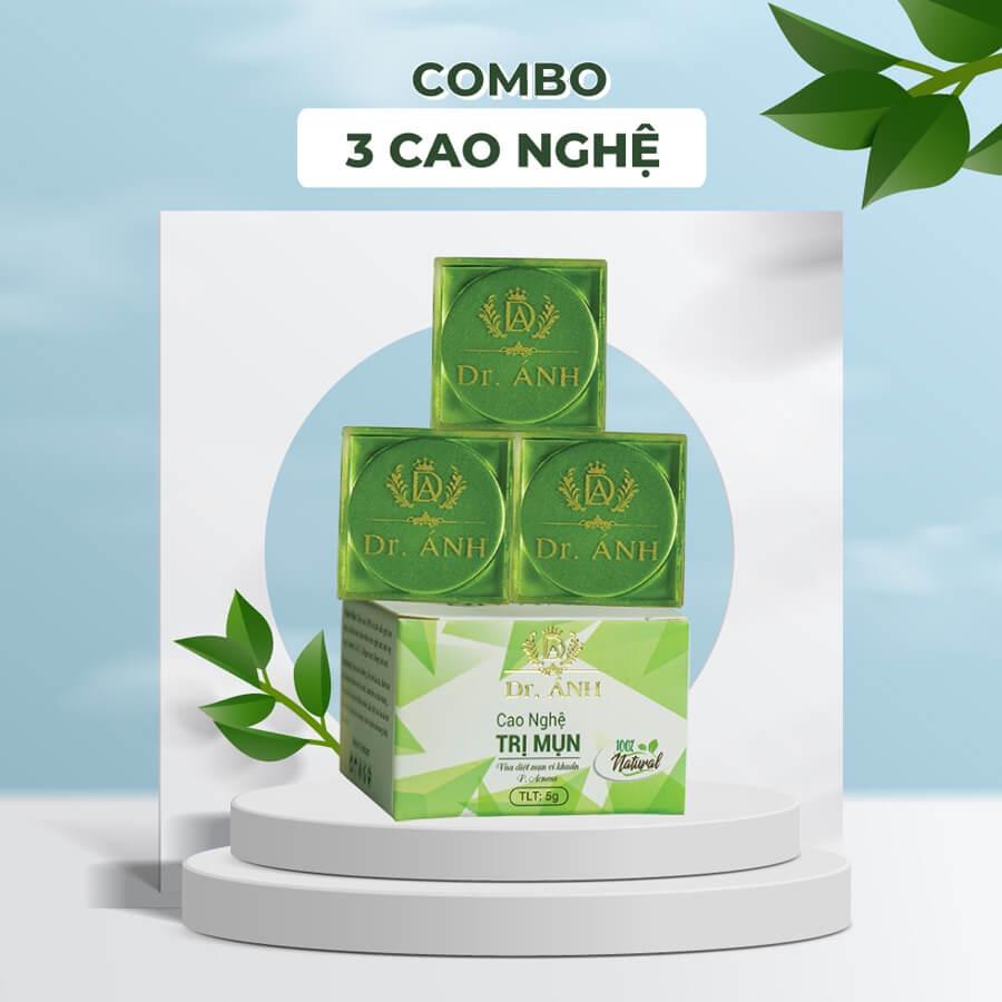 Combo 3 hộp Cao nghệ giảm mụn Dr. ánh Hồi sinh làn da