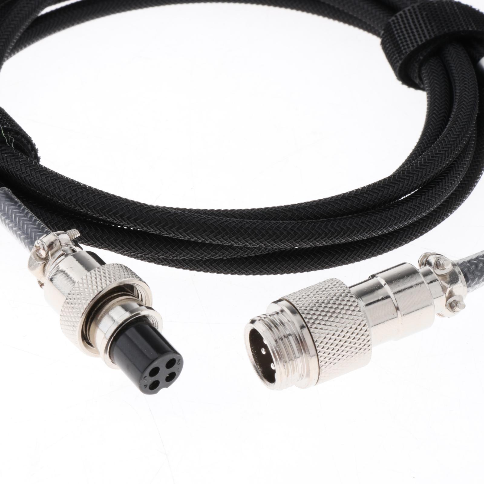 2x Coiled Cable Wire #1.8m Usb Micro Mechanical Keyboard Computer