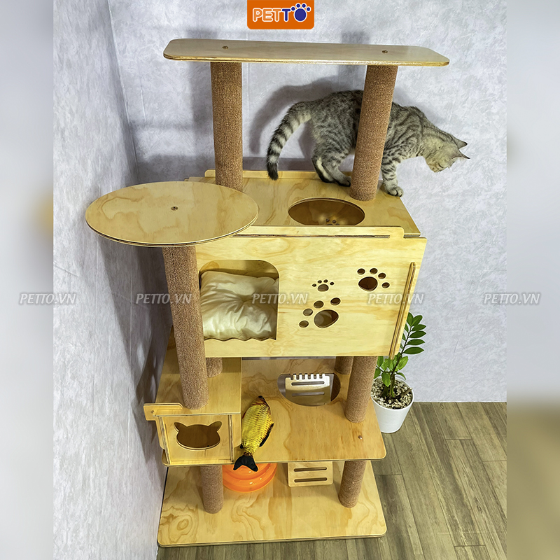 Nhà Cây Cho Mèo 3 Tầng Hiện Đại CH003
