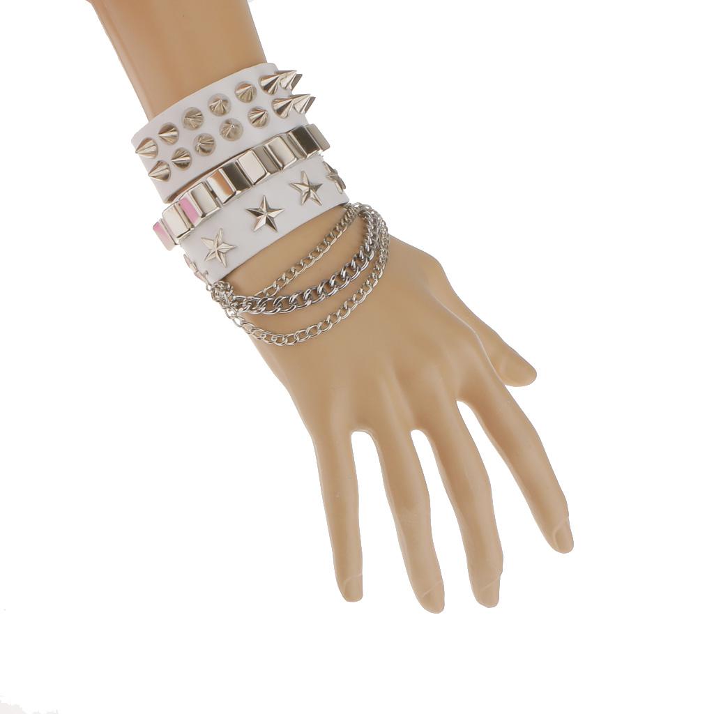 Men Accessories Hand Chain Korean Style Retro White Bangle Bracelet Jewelry