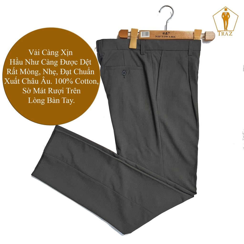 Quần Tây, Âu Baggy Nam Ông Xuông, Đứng Cao Cấp Chất Vải Anh, Ytali Xuất Châu Âu Dư