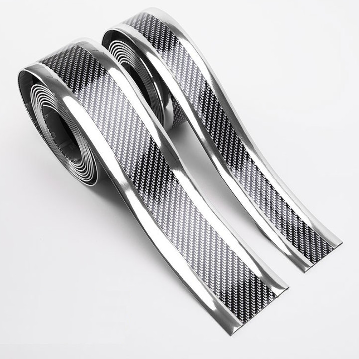 Cacbon dán cốp, dán bước chân chống xước xe ô tô, xe hơi CB-01 kích thước 2,5m x 70mm