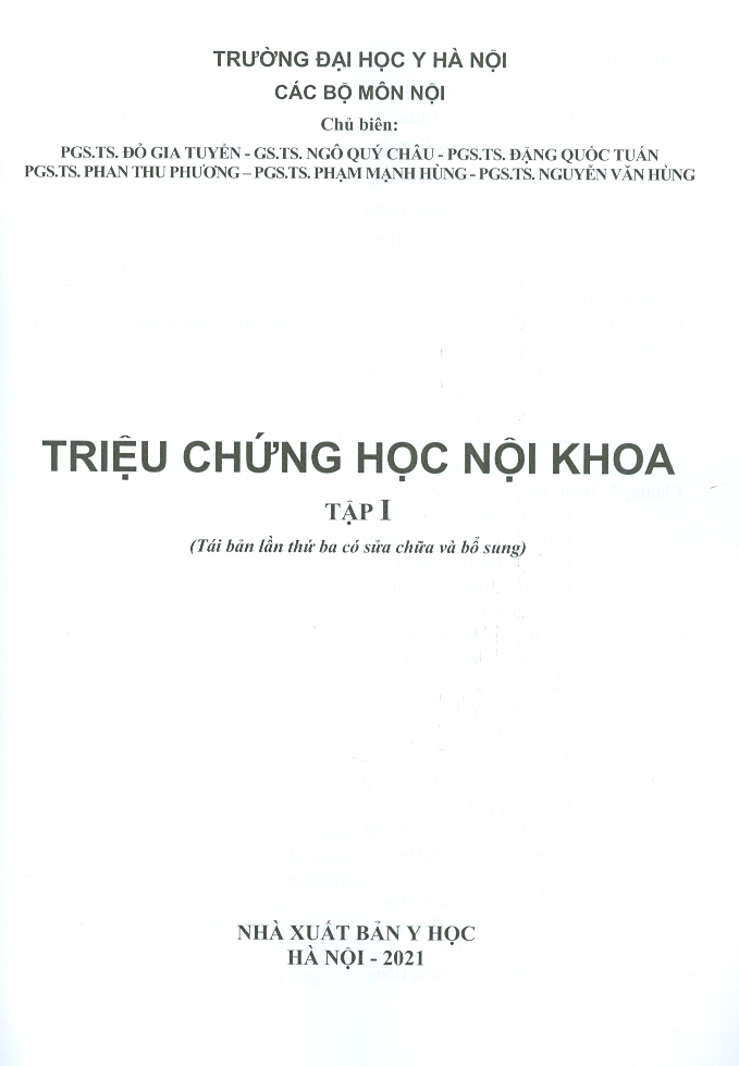 Combo 2 tập Triệu Chứng Học Nội Khoa - Bản in năm 2021