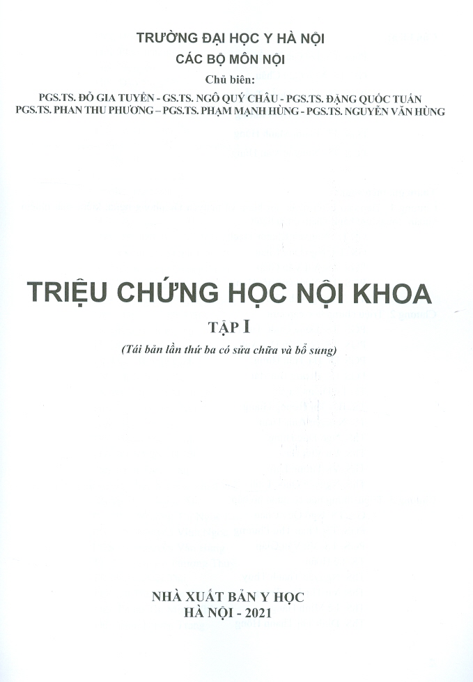 Combo 2 tập Triệu Chứng Học Nội Khoa (Tái bản lần thứ ba có sửa chữa và bổ sung) - Bản in năm 2021