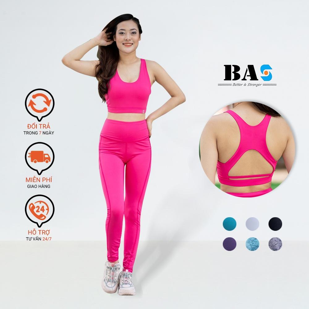 Set thể thao cách điệu tập gym yoga sport bra dáng croptop phối legging nâng mông cạp cao tôn dáng - S40037