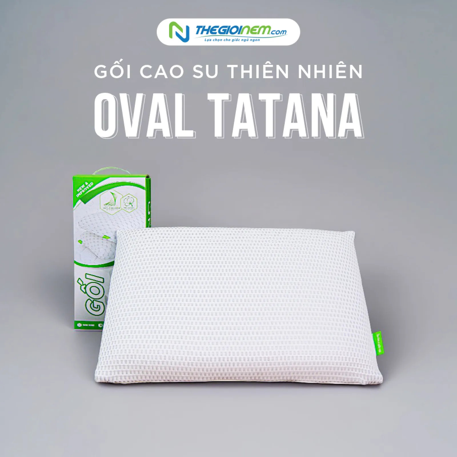 Gối Cao Su Thiên Nhiên Tatana Kích Thước 40X60X12Cm
