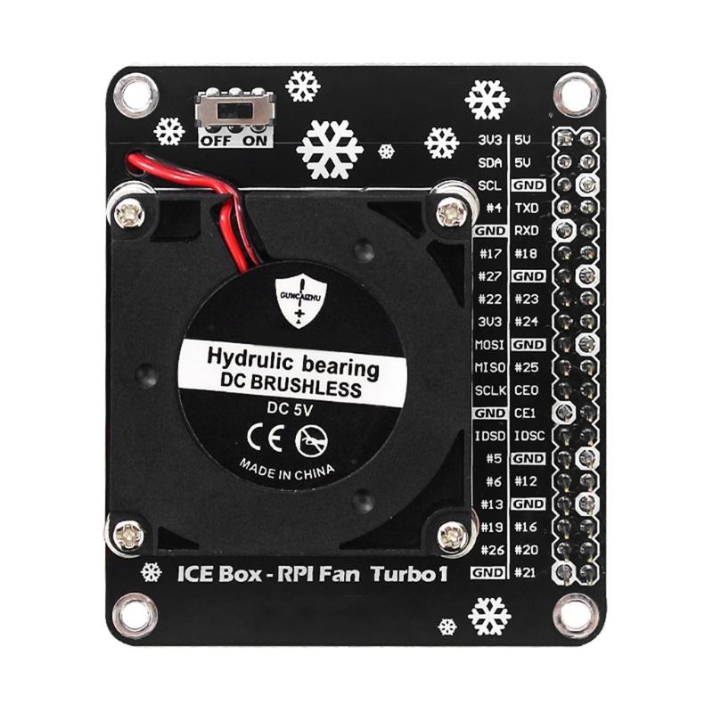 Mô Đun Quạt Tản Nhiệt Gpio Mở Rộng Có Đèn Led Cho Raspberry Pi3B / 3b + / 4b