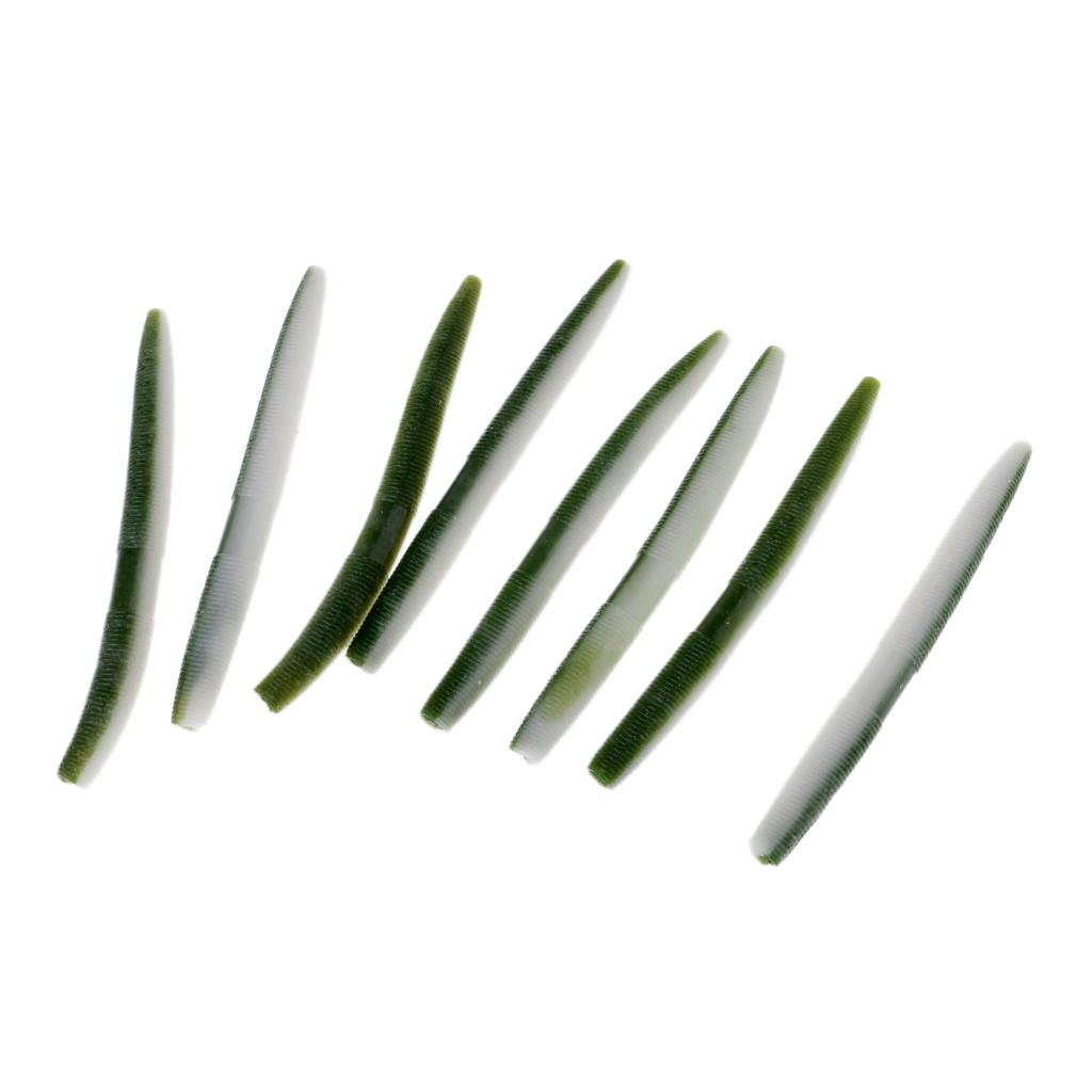 8pcs Fishing Worms Soft Bionic Baits Fishing Lures for Bass Trout 3#