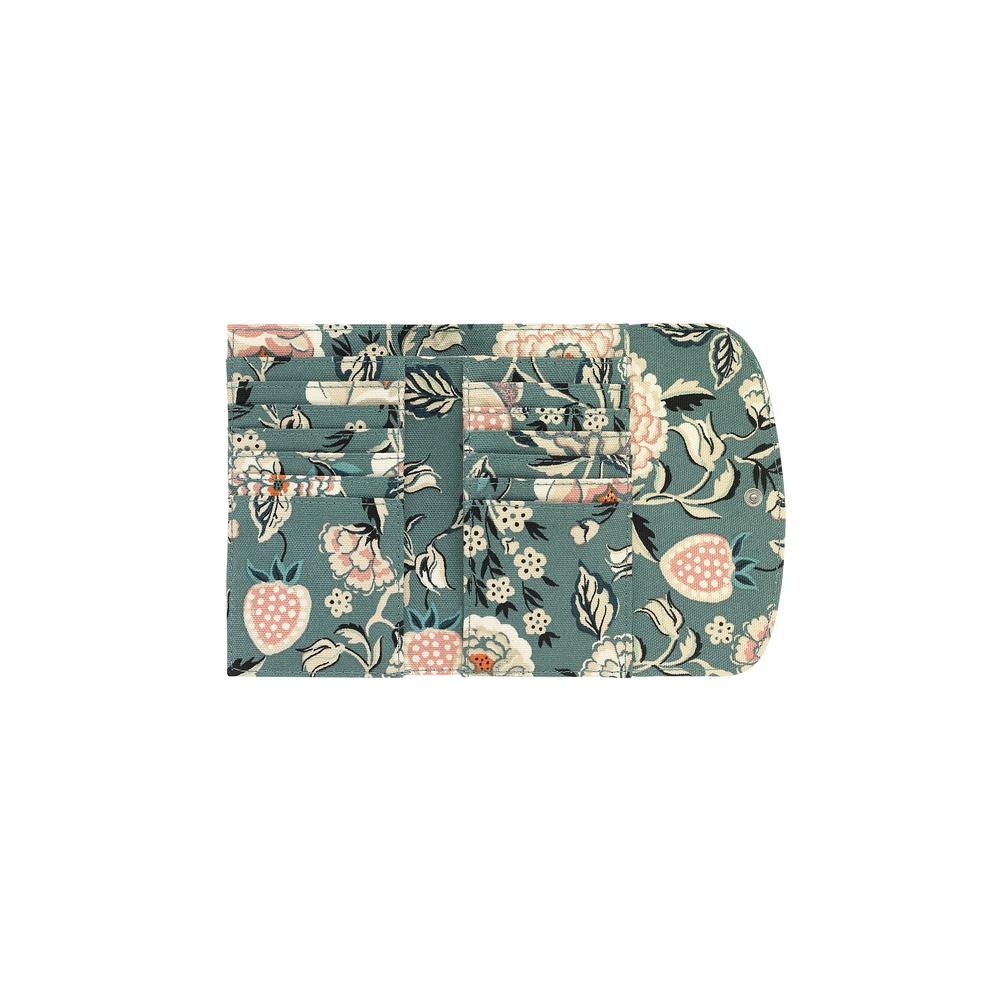 Cath Kidston - Ví cầm tay nữ/Foldover Wallet - Strawberry Garden - Teal -1042023