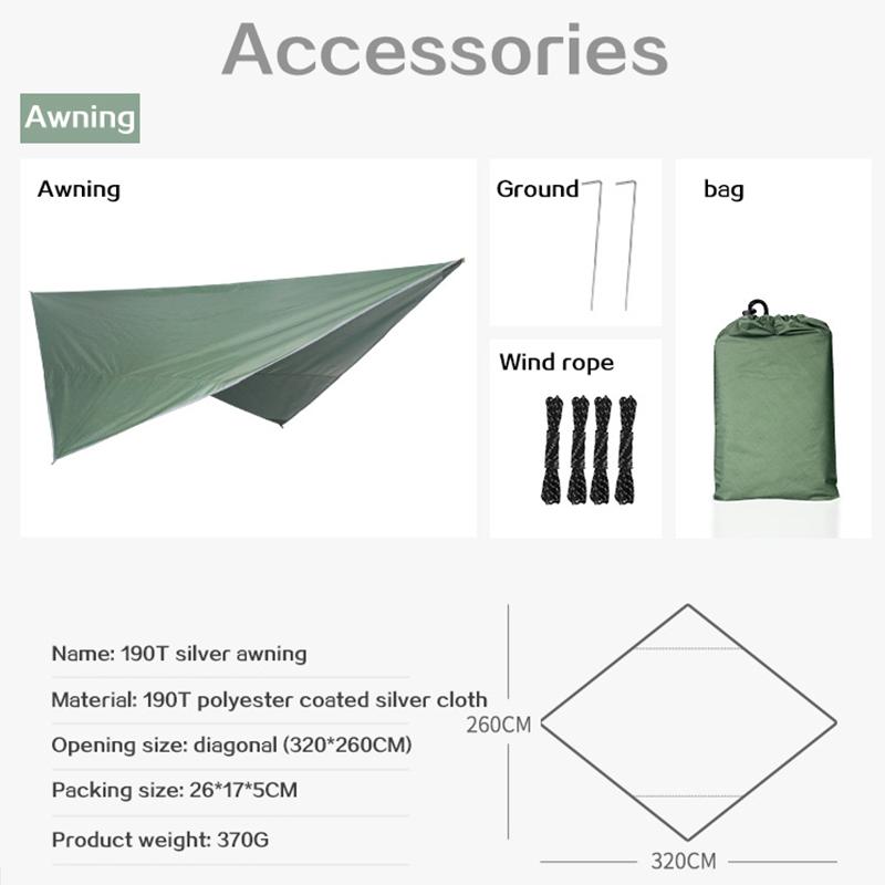 Đèn Bắt Muỗi Võng Tán Bộ Ngoài Trời Nhanh Chóng-Mở Võng Chống Mưa Chống Bóng Đèn Bắt Muỗi Võng