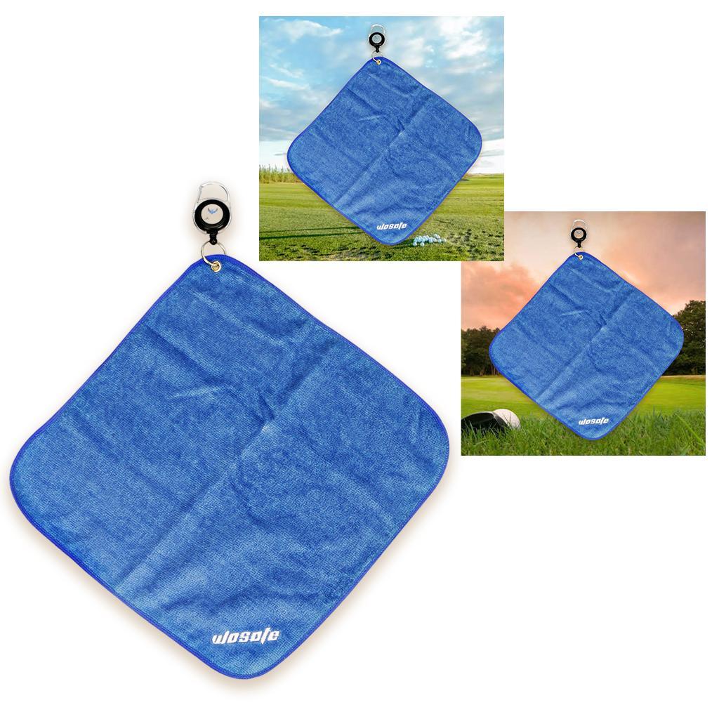30x30cm Microfiber Golf Towel Sweat-absorbent Wiping Cloth Sports Blue