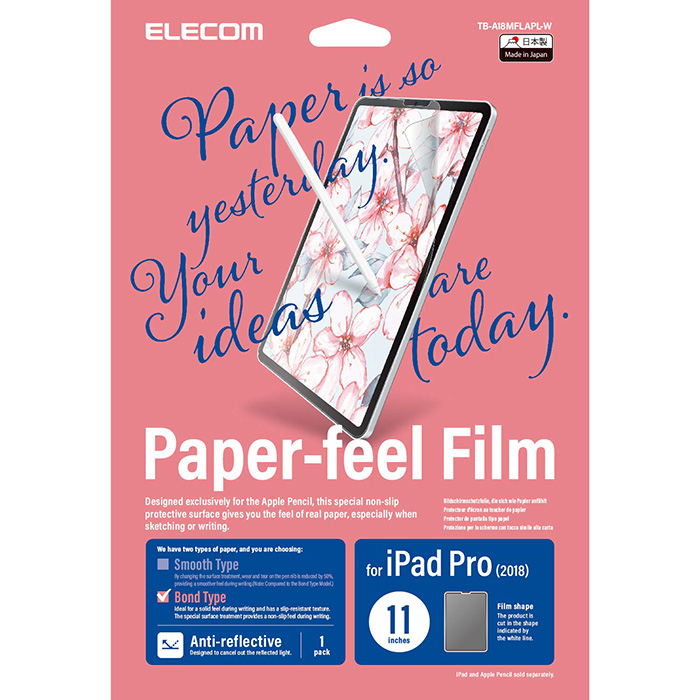 Miếng dán màn hình cho Ipad Pro 11 inches Elecom Paper- Feel TB-A18MFLAPL-W - Hàng chính hãng