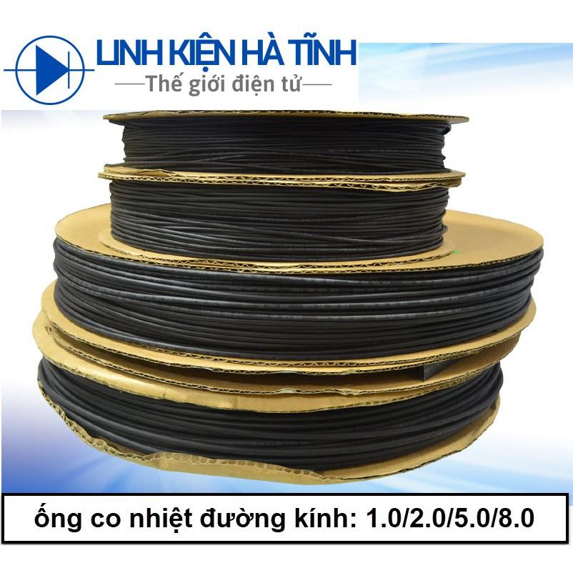 ống gen co nhiệt đường kính 1mm / 2mm/ 3mm / 5mm / 8mm / 12mm