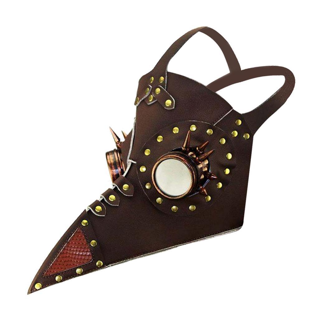 Leather Plague Doctor Cosplay Steampunk Bird Gothic Mask Halloween Costumes