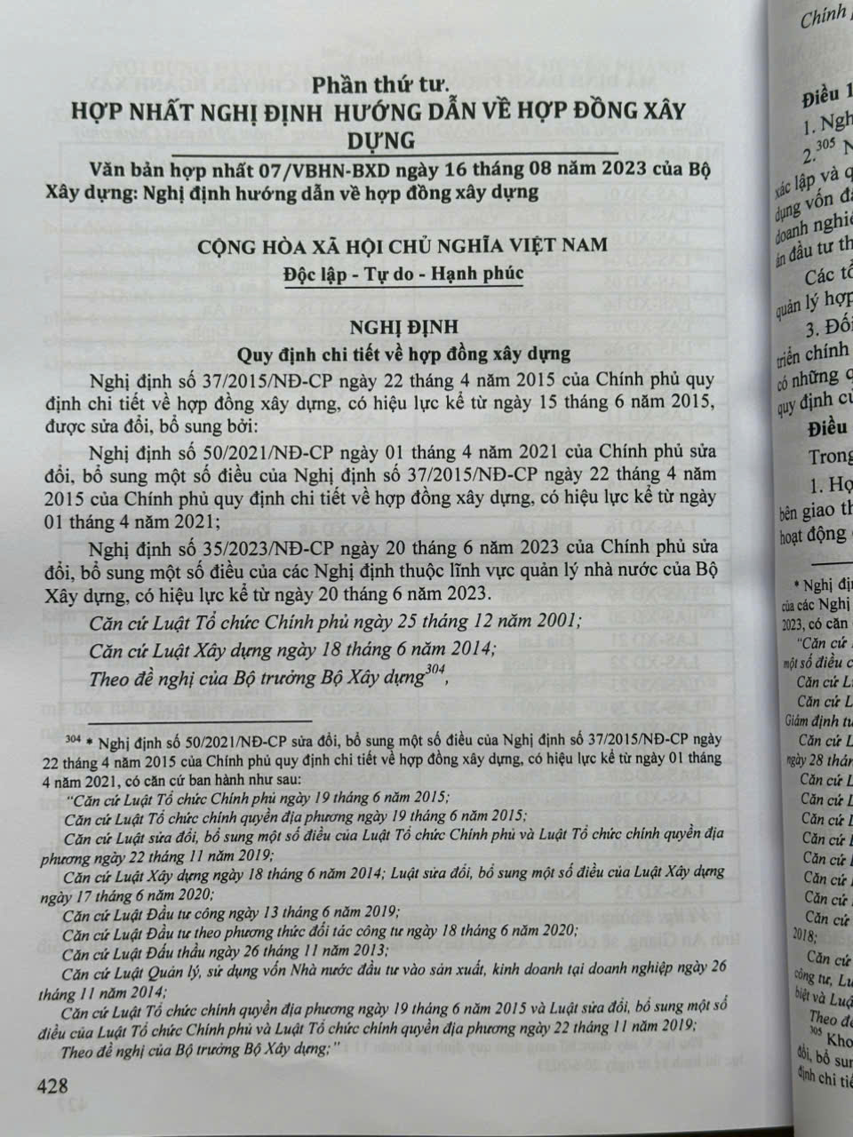 Hệ Thống Văn Bản Hợp Nhất Nghị Định Về Chính Sách Phát Triển Nhà Ở, Quản Lý Chất Lượng, Thi Công Xây Dựng, Bảo Trì Công Trình Và Quản Lý Chi Phí Đầu Tư Xây Dựng - V2294T
