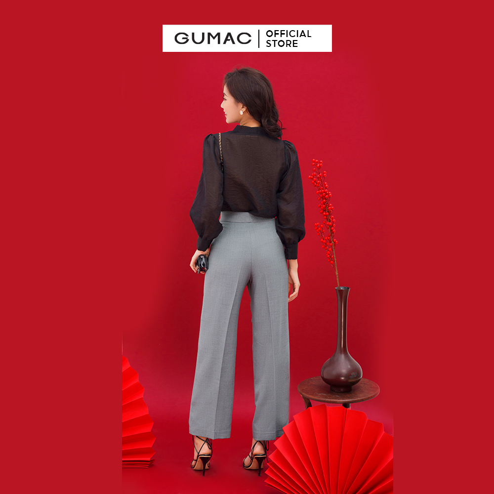 Quần tây nữ GUMAC QC01008 ống rộng túi dọc