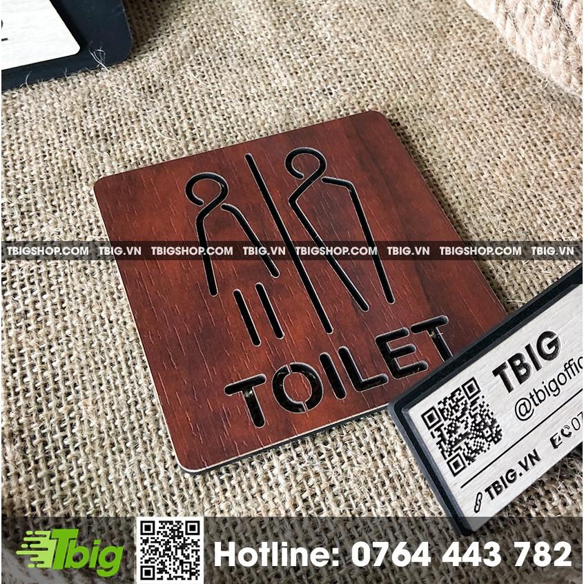 Bảng toilet Nam - Nữ đơn giản dán tường