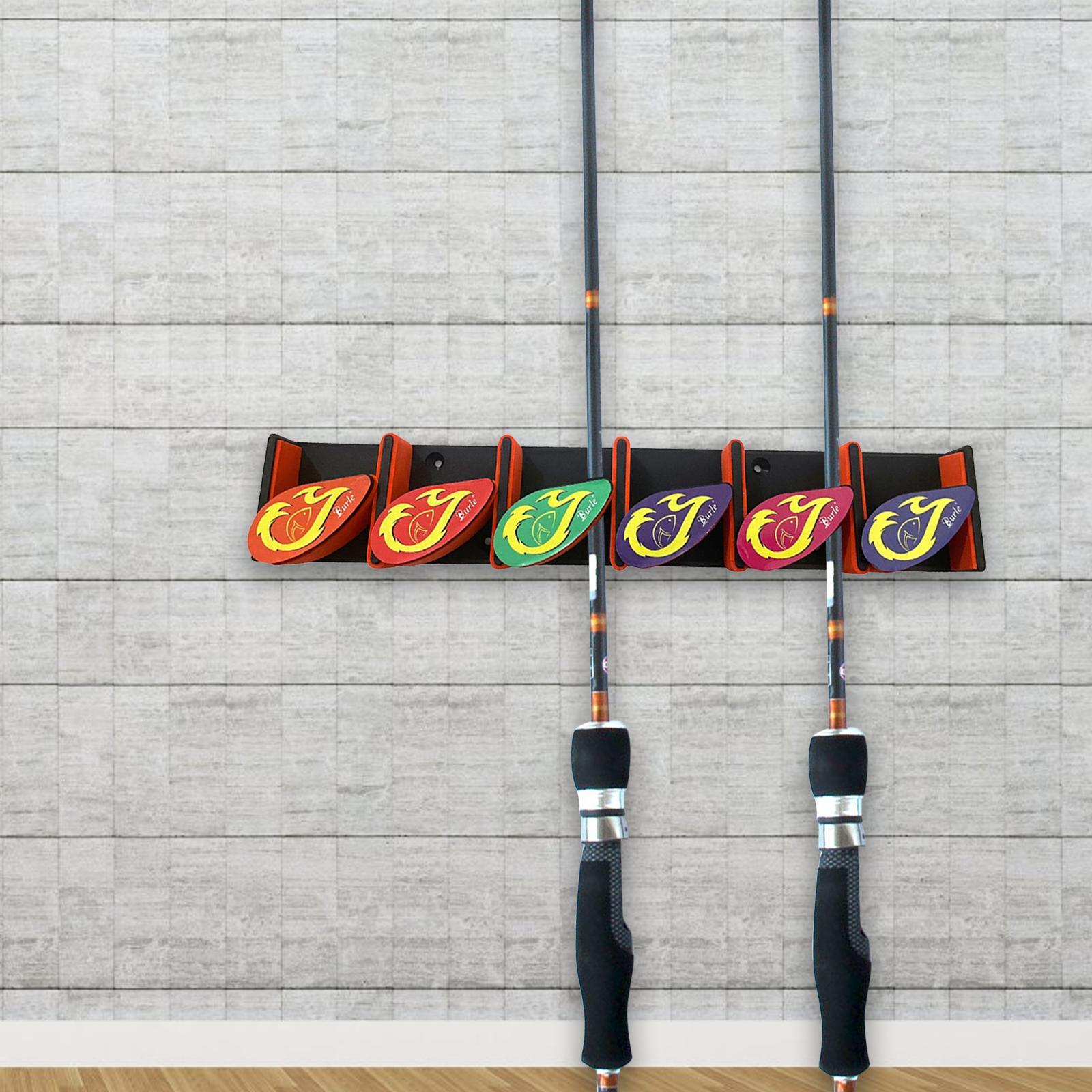 Wall Mounted Fishing Rod Rack Storage Vertical Fishing Rod Holder for Garage