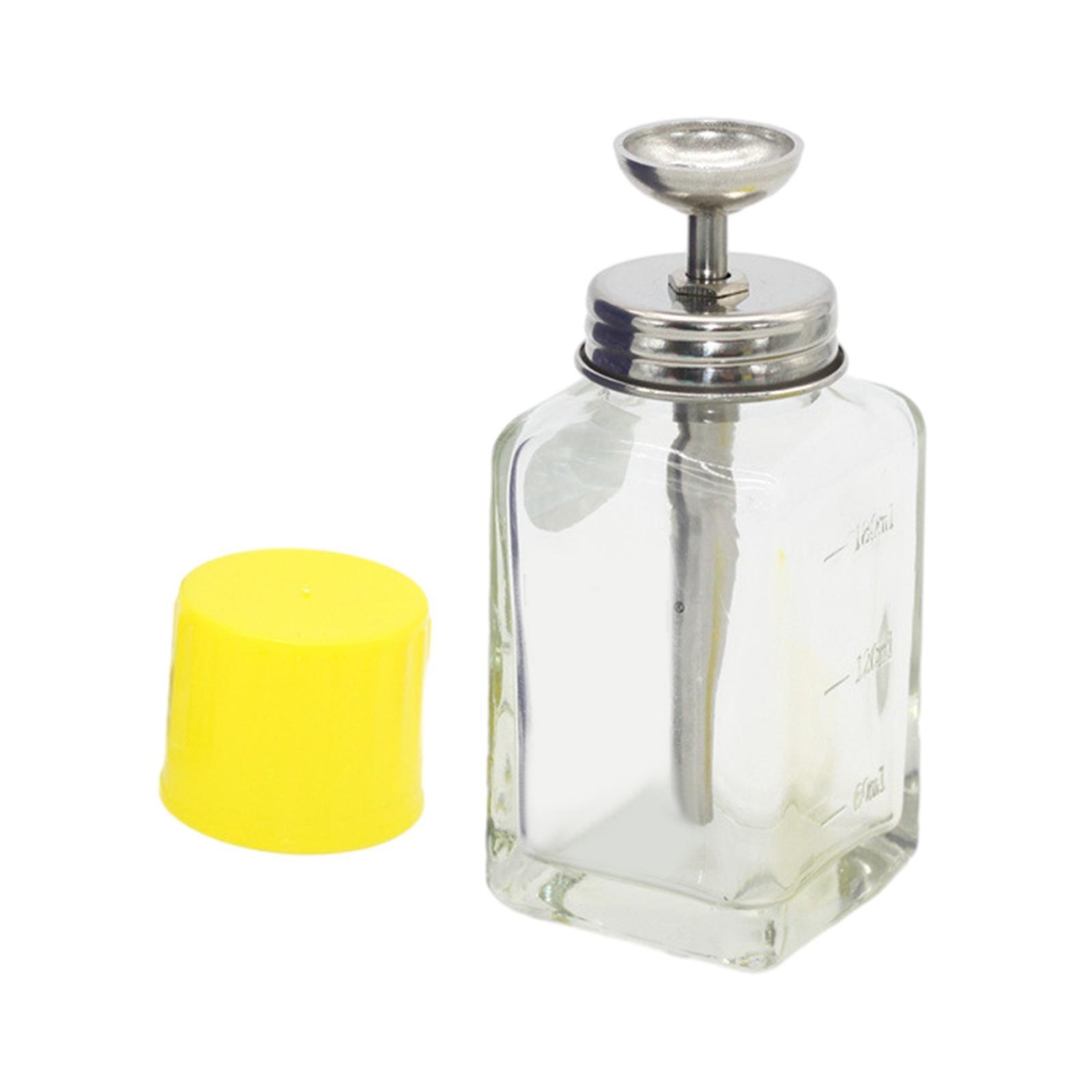 Glass Bottle, Glass Pump Dispenser Bottle, Press Type Liquid Pump Dispenser, for Manicure Store