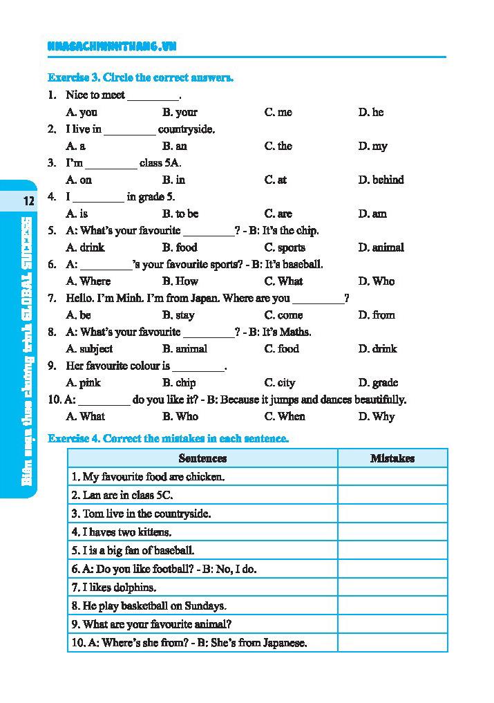 Global Success - Bài Tập Tiếng Anh 5 - Không Đáp Án