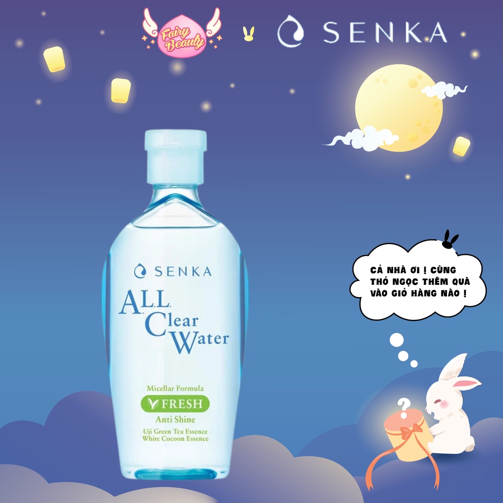 [SENKA] Nước Tẩy Trang Cho Da Dầu Giúp Sạch Sâu Và Giảm Bóng Nhờn Làn Da All Clear Water Fresh 230ml (Mã 15288)