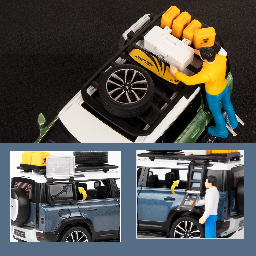Xe Mô Hình Hợp Kim Land Rover Defender Phiên Bản Ngoài Trời Tỉ Lệ 1:32 Đồ Chơi Quà Tặng, Trưng Bày