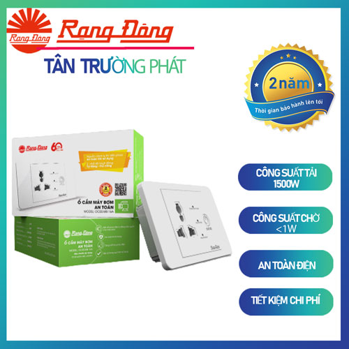 Ổ cắm máy bơm an toàn Rạng Đông Model: OC03.MB 16A