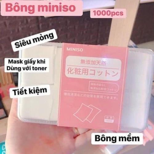 Bông Tẩy Trang Miniso 1000 miếng linhmartvn