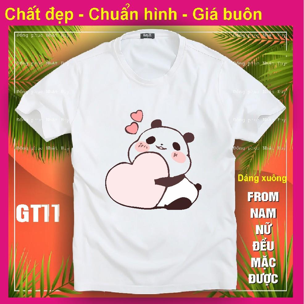 Áo thun gấu trúc đẹp GT11, chất đẹp, bao đổi trả,phông, panda dễ thương kute,icoi gấu trúc chipi
