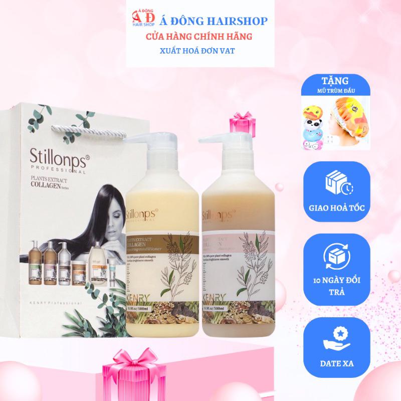 Cặp dầu gội xả dưỡng sinh phục hồi Stillonps 500ml, giúp mềm mượt, thư giãn stress + Gội xả gói Karseell 15ml