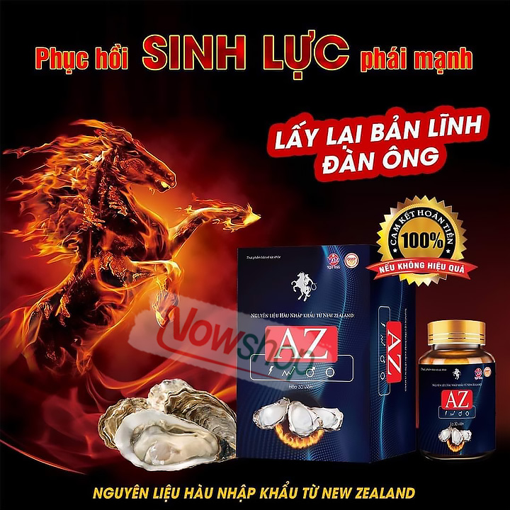 Viên Uống Bổ Thận Tráng Dương Tinh Chất Hàu AZ Hỗ Trợ Tăng Sinh Lý Giảm Đau Lưng Mỏi Gối Tiểu Đêm Nhiều