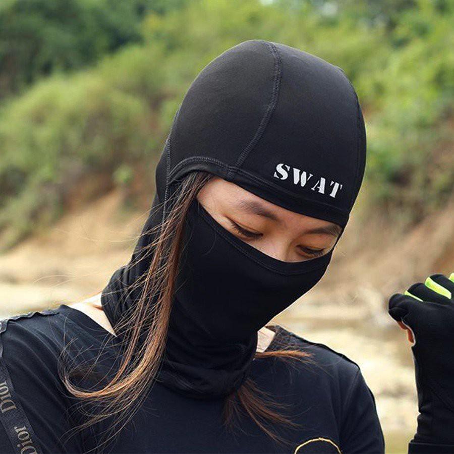 KHĂN TRÙM ĐẦU KIỂU NINJA Swat 3 in 1 Chất liệu vải siêu mềm mịn Co giãn Chống nắng Chống bụi 