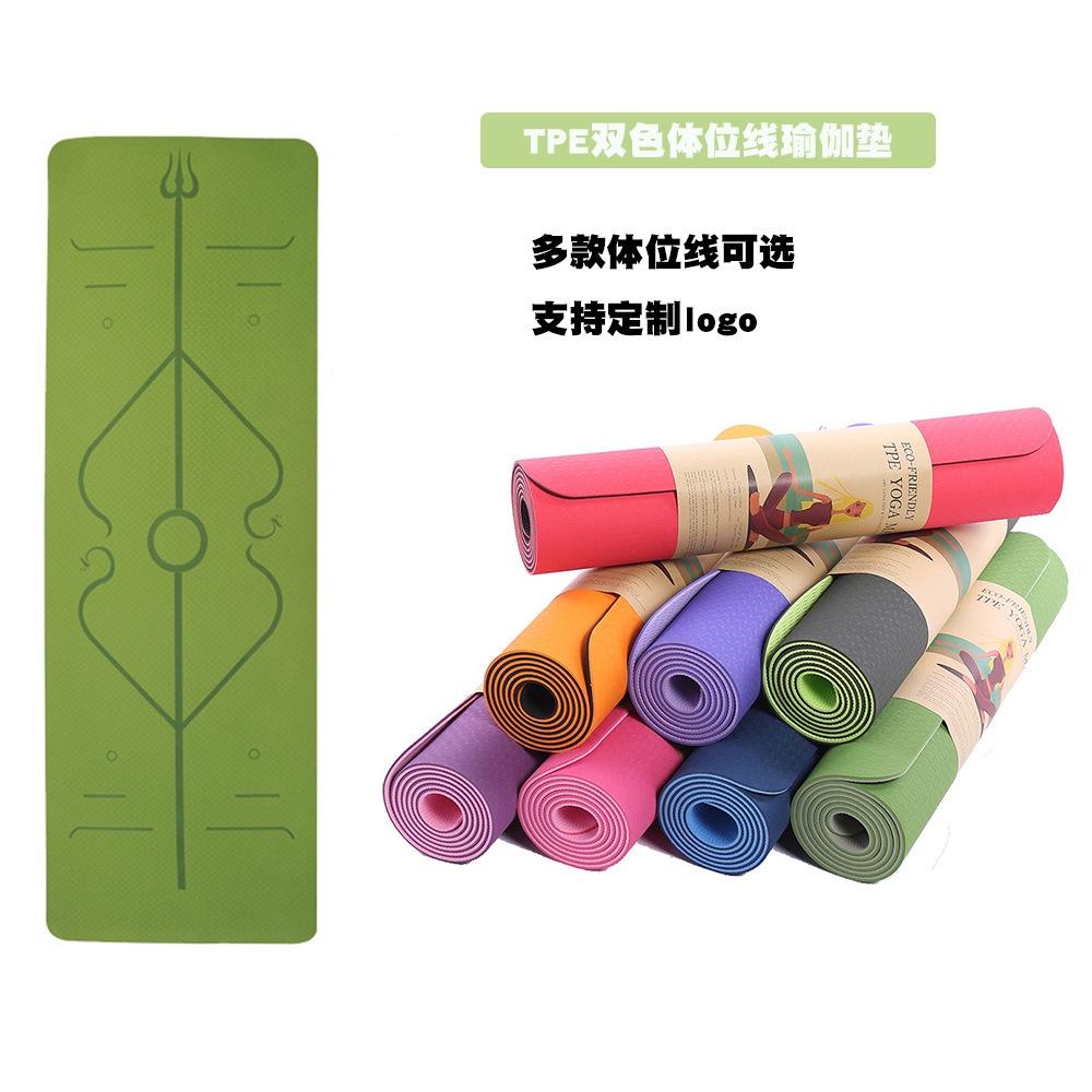 Thảm tập yoga, thảm tập gym 6mm,8mm,10mm,15mm Eco Friendly chống trượt TPE định tuyến 2 lớp T2L