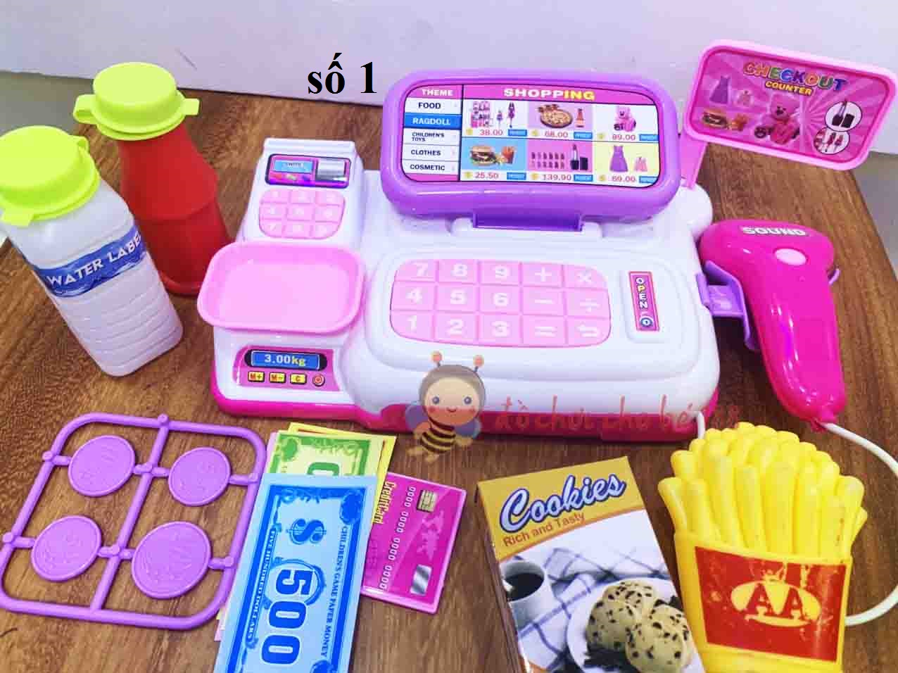 Máy tính tiền siêu thị đồ chơi loại túi, máy tính tiền đồ chơi loại hộp