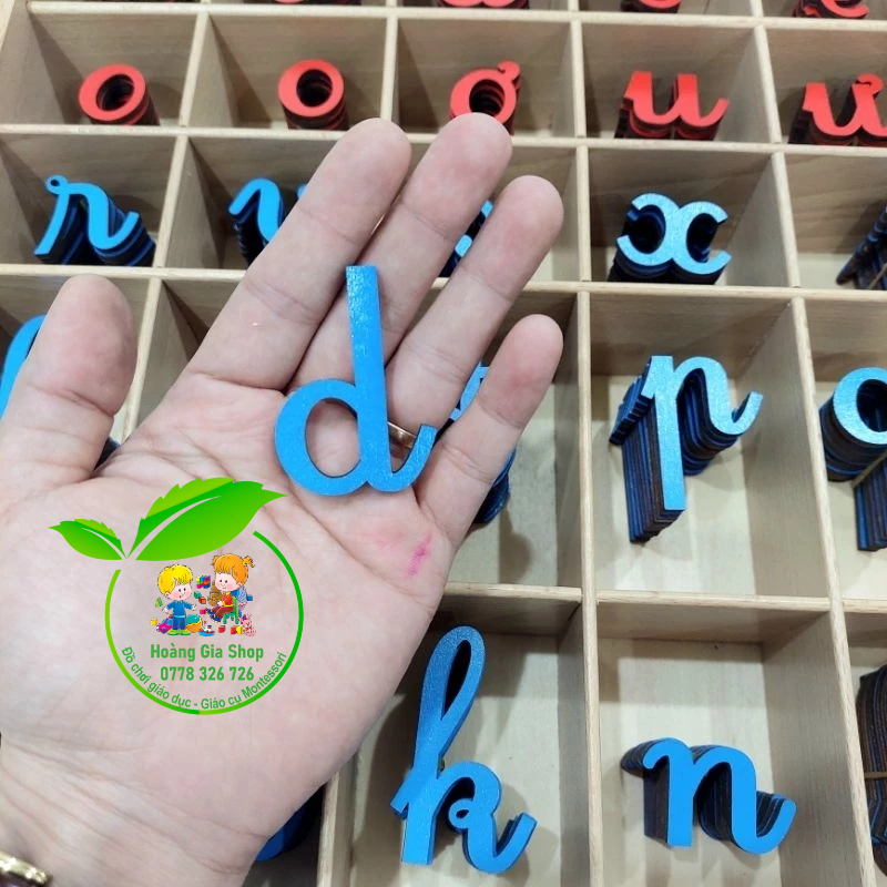 Hộp chữ cái cắt rời tiếng Việt nét viết - loại nhỏ