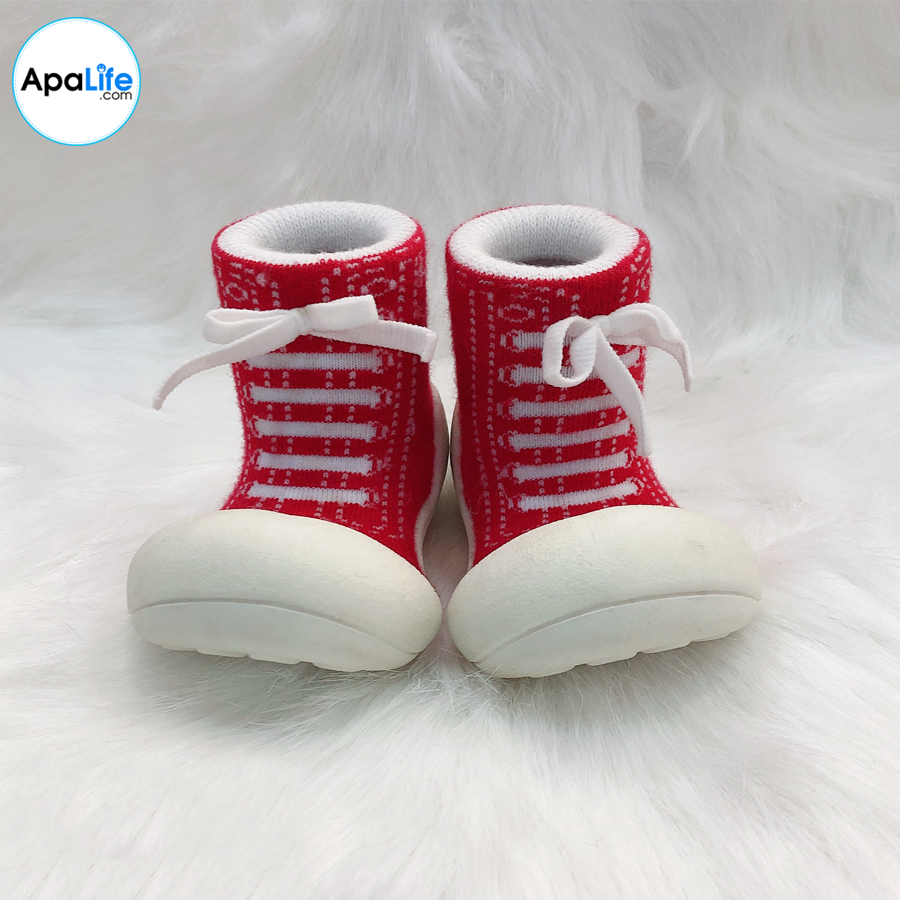 Attipas Sneaker - Đỏ/ AT042 - Giày tập đi cho bé trai /bé gái từ 3 - 24 tháng nhập Hàn Quốc: đế mềm, êm chân & chống trượt