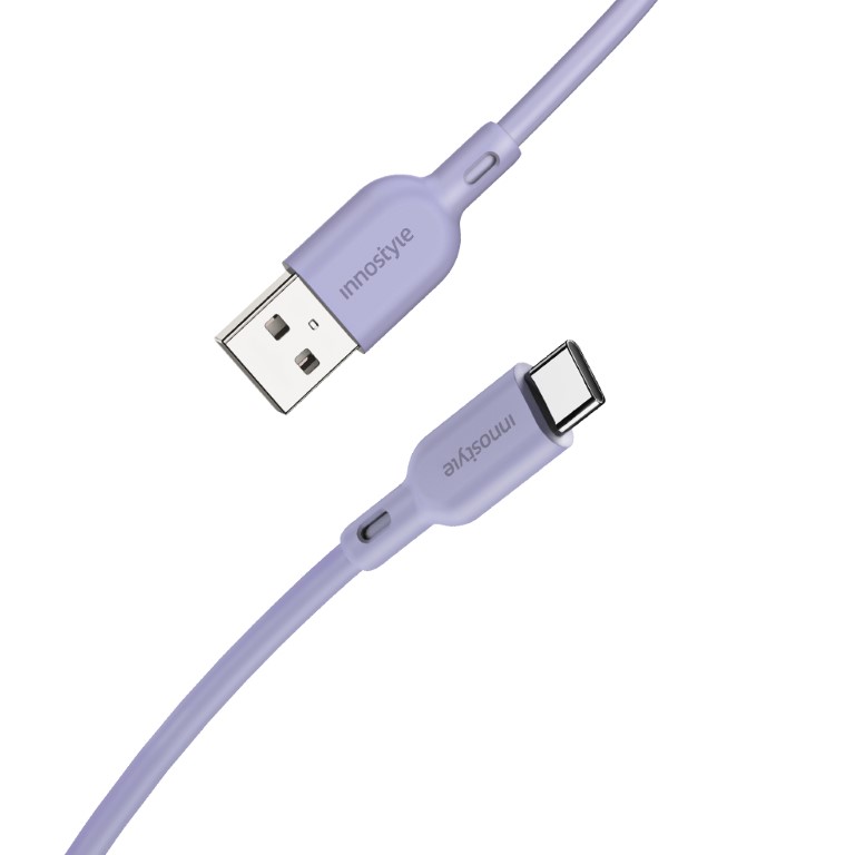 Cáp Innostyle Ultraflex USB-A to USB-C 1m5 - Hỗ trợ sạc công suất 3A, độ bền cao - Hàng chính hãng