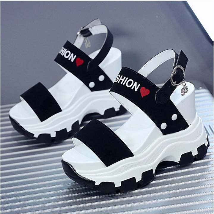 Sandal đế xuồng 10.5cm X445 da lộn, đế cao su công nghệ mới siêu nhẹ