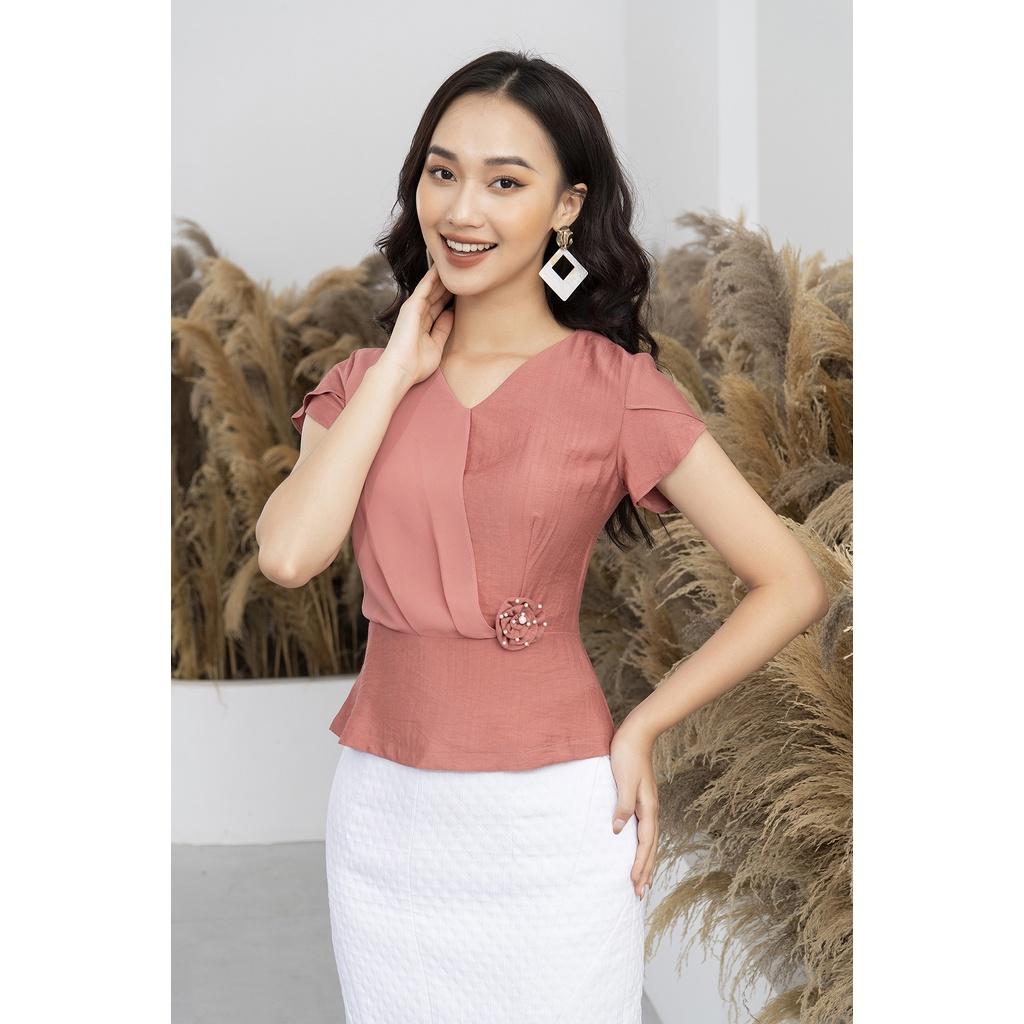 Áo sơ mi nữ công sở LUPERI LFSM1154 dáng peplum trẻ trung, hiện đại, thanh lịch, dễ phối đồ