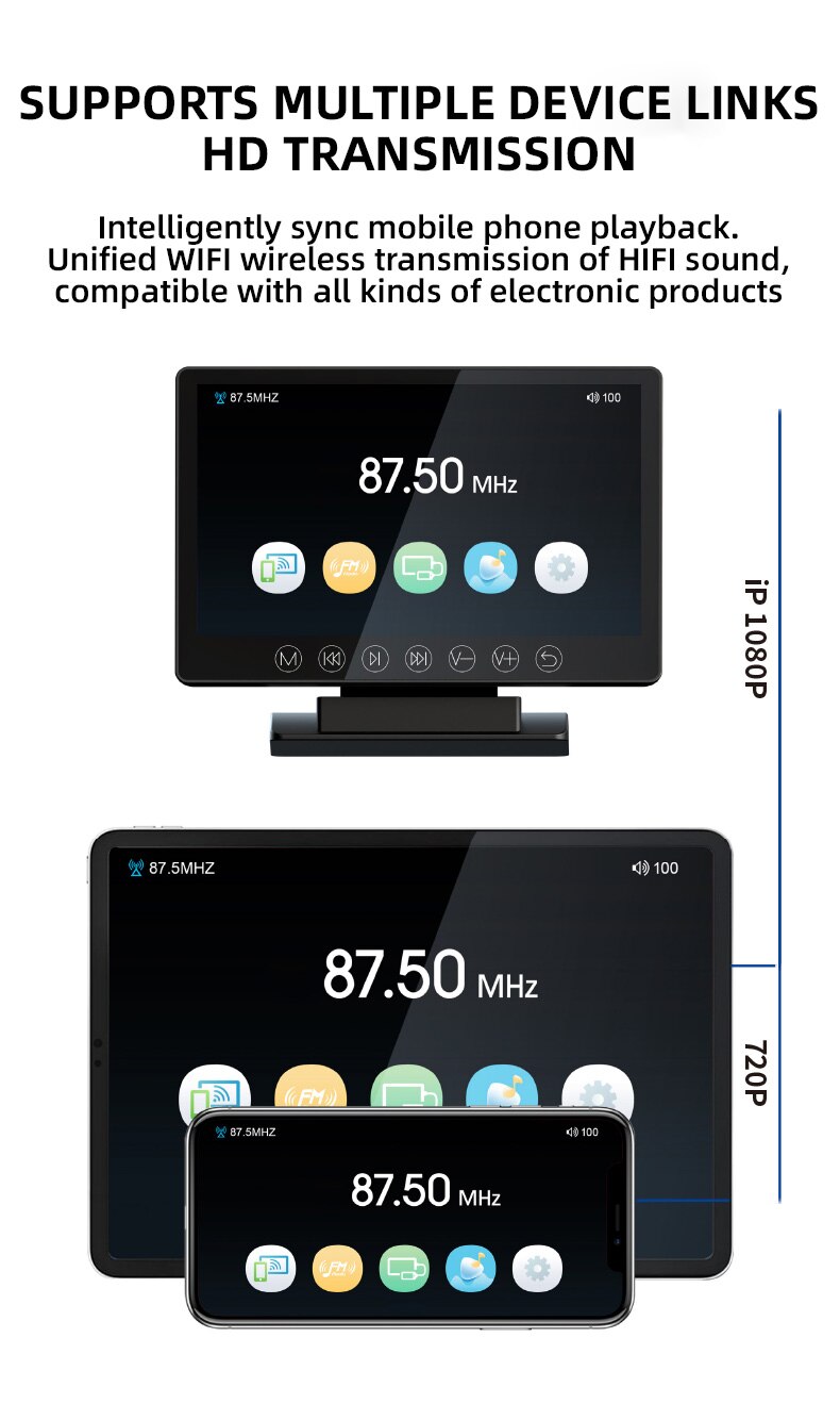 Màn hình giải trí đa phương tiện đặt Taplo cho xe hơi 7 Inch Car Radio Autoradio Stereo Receiver FM TF HD MP5 Player