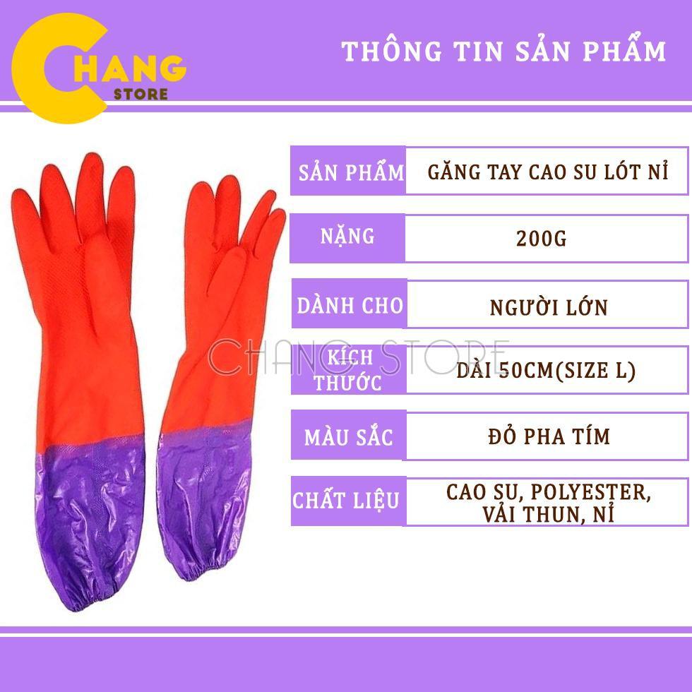 Găng Tay Cao Su Lót Nỉ Tiện Dụng