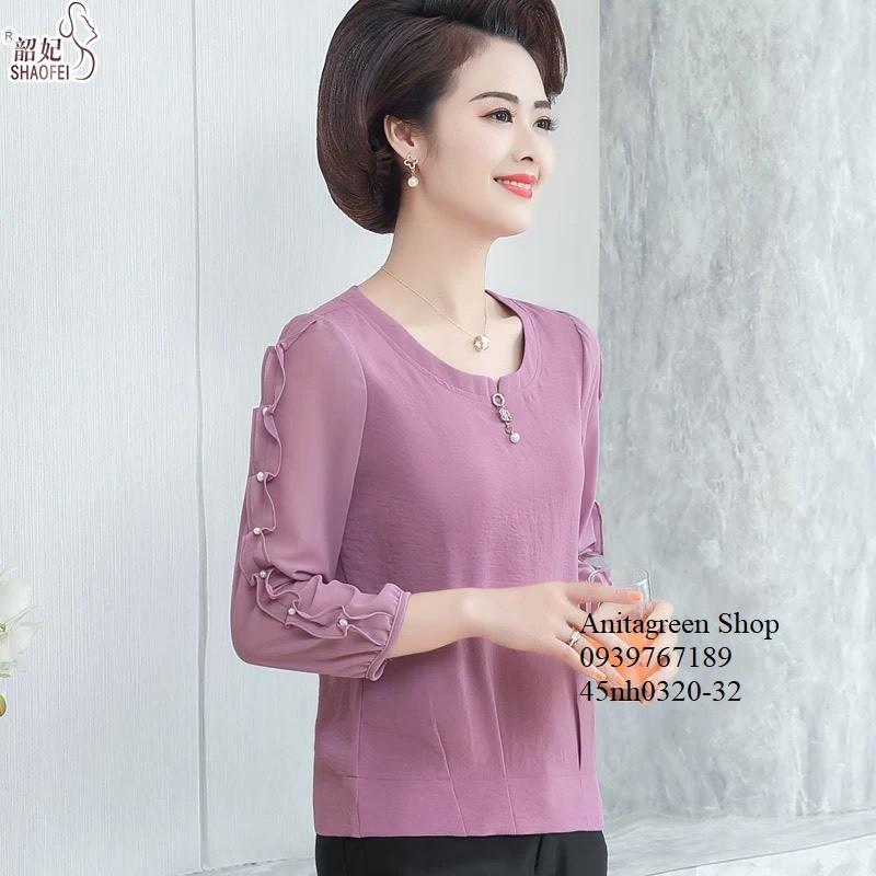 45nh0320-ÁO KIỂU TRUNG NIÊN THIẾT KẾ s-6xl