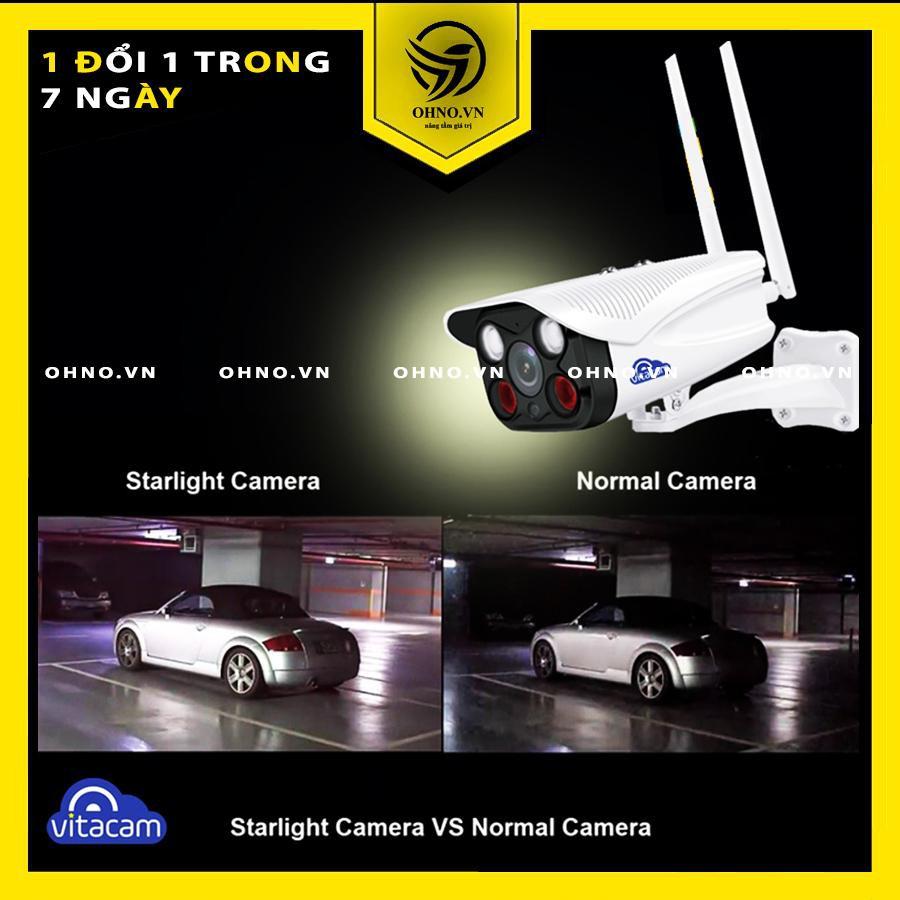 Camera IP Wifi Vitacam  ngoài trời VB720 Pro ban đêm có màu hàng chính hãng