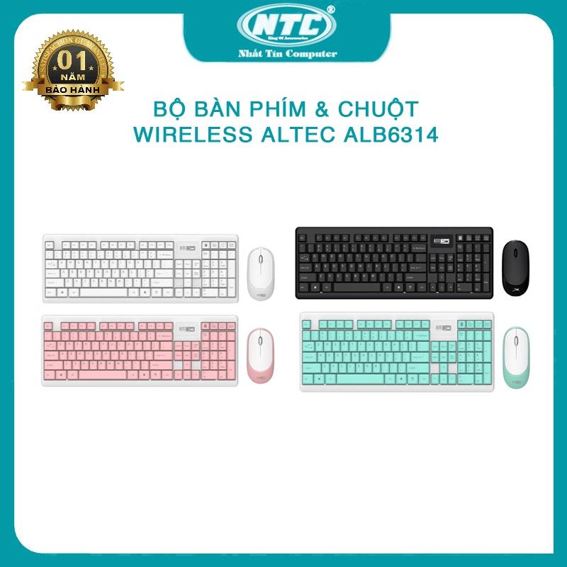 Bộ bàn phím và chuột không dây wireless Altec Lansing ALBC6314 cực êm - dành cho văn phòng (4 màu tùy chọn)