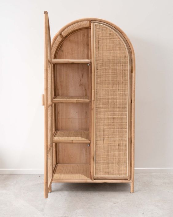 Tủ Casa Mây Đan kiểu dáng sang trọng - Casa Rattan Wardrobe
