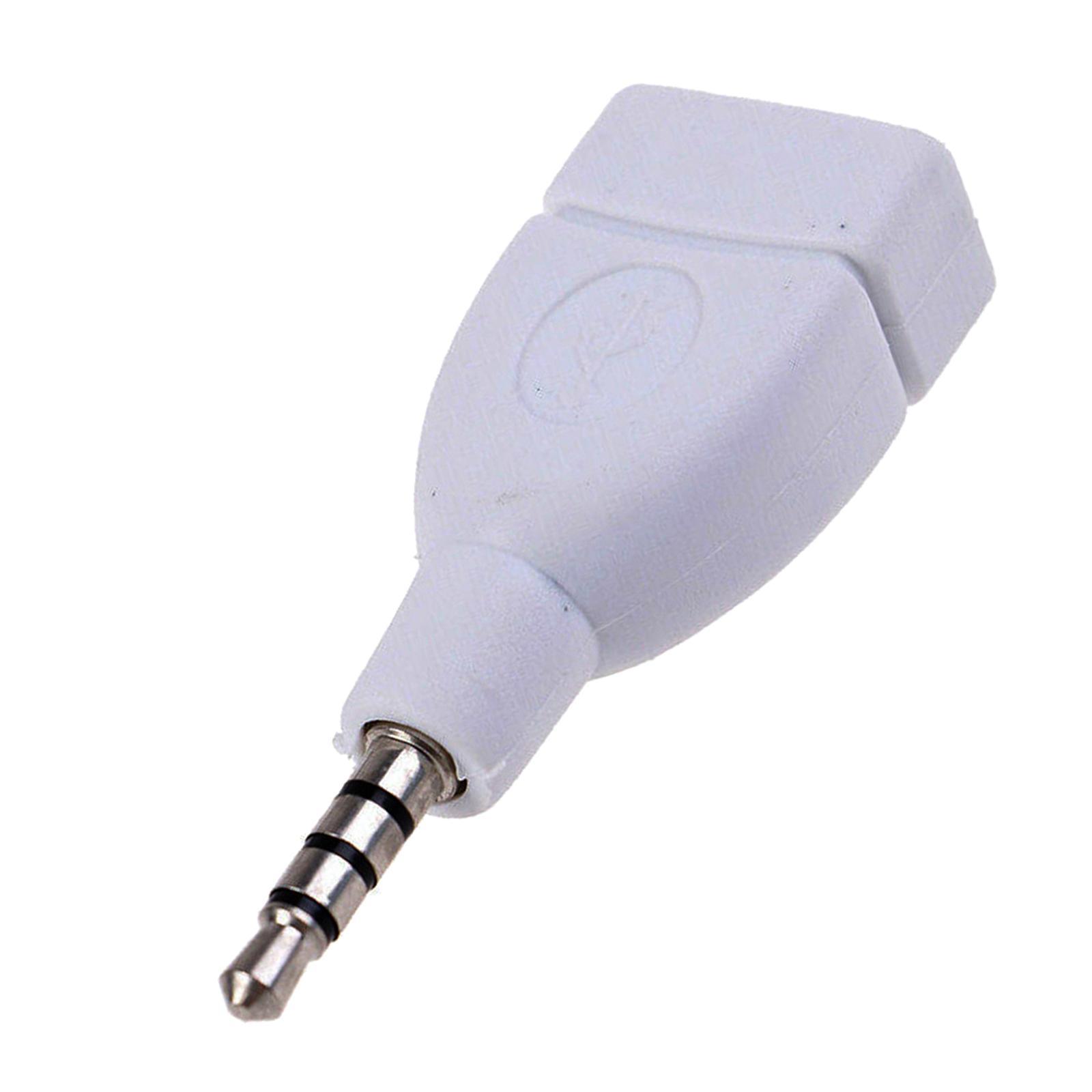 2x 3.5mm Male Audio AUX   to USB 2.0 Type A Female OTG Converter Cable