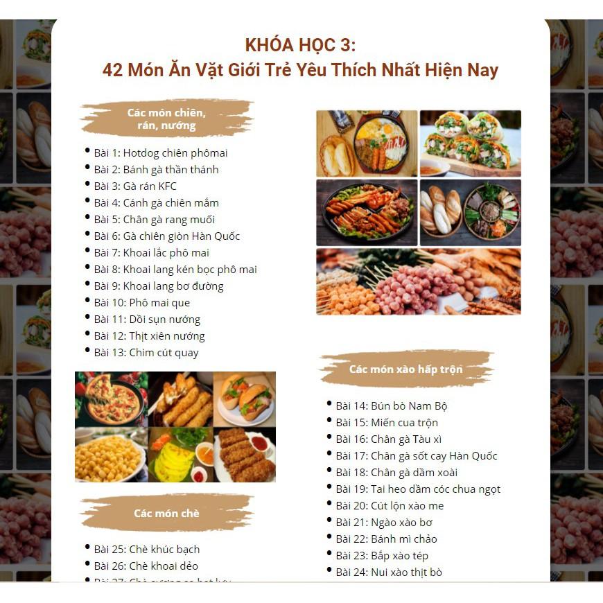 Combo 3 khóa học Ẩm thực online- Công thức 82 món ăn đơn giản, dễ làm tại nhà- Unica
