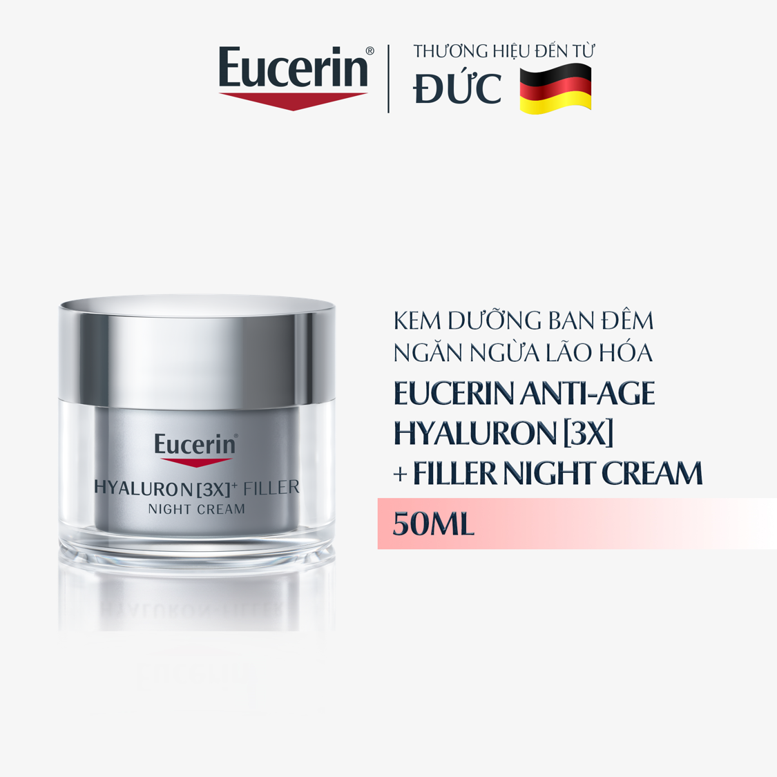 Kem dưỡng đêm giảm nếp nhăn Eucerin Hyaluron[3x]+ Filler Night Cream 50ml