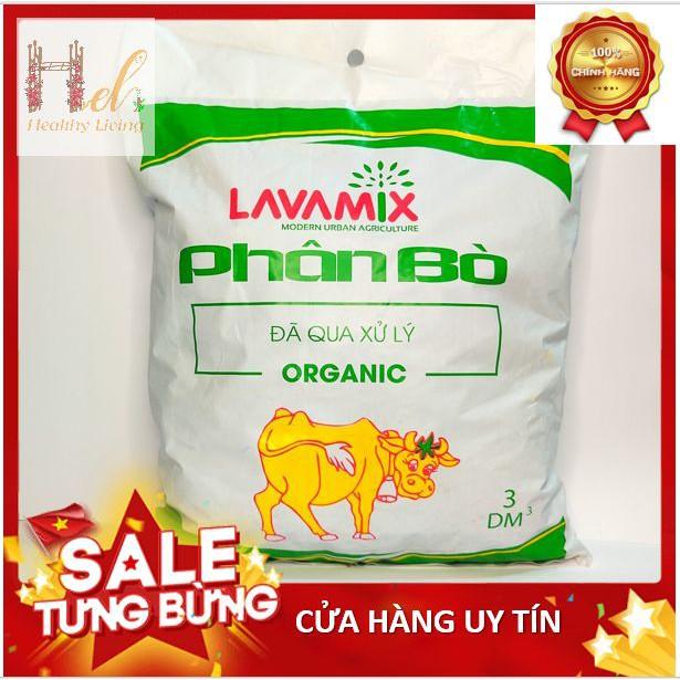 Phân Bò Đã Qua Xử Lý 3 dm3 - Lavamix Trồng Rau Sạch Bằng Đất Sạch, Xơ Dừa Và Phân Bón Hữu Cơ
