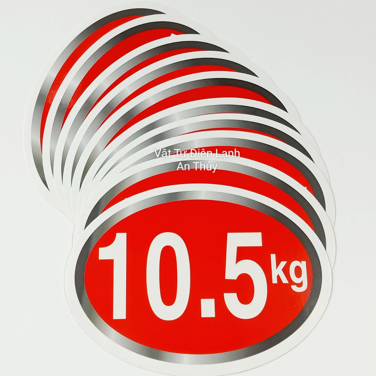 Combo 10 tem 10.5kg dán máy giặt - Tem KG máy giặt - Tem số máy giặt - Tem trang trí máy giặt - Tem trọng lượng máy giặt